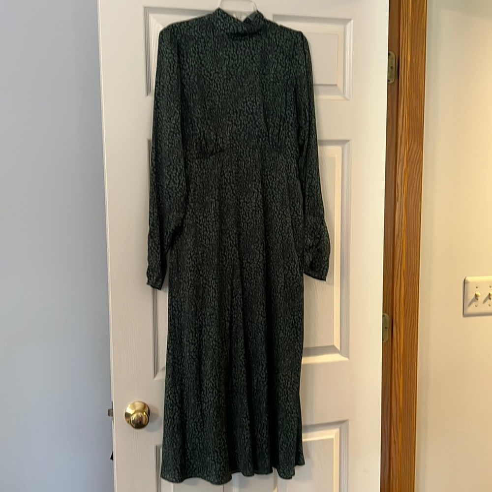 Free People green small print dress